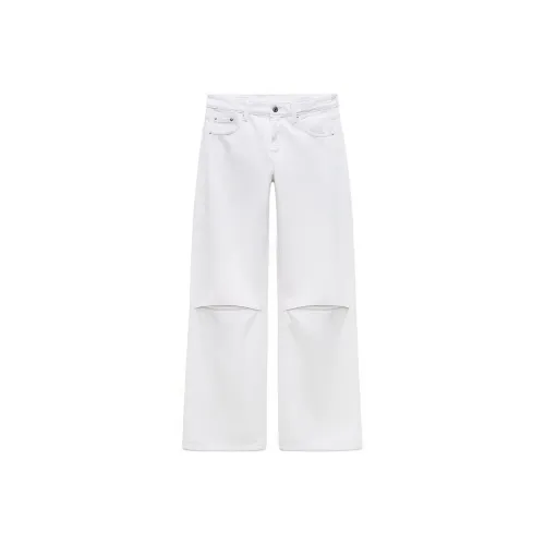 ZARA Белые Женские Джинсы