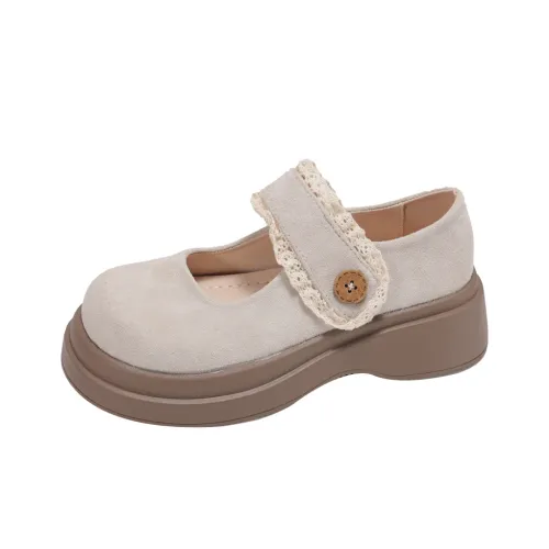 WUJI Платформа Vintage Versatile Платформа Низкий вырез Туфли Мэри Джейн Для Женщин Летний стиль Mori с Милым кружевом