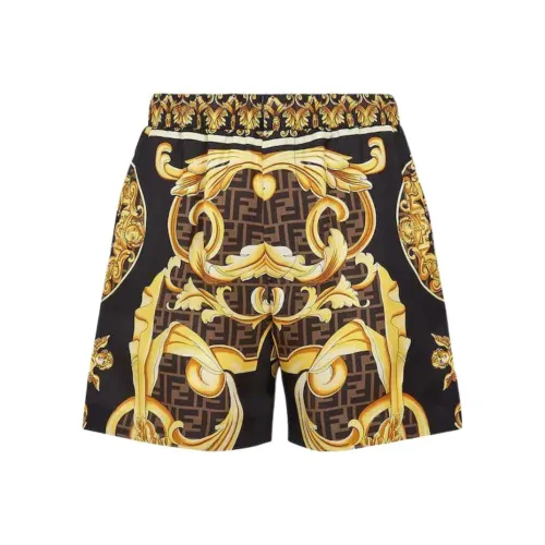FENDI X VERSACE Многоцветные Мужские Повседневные Шорты