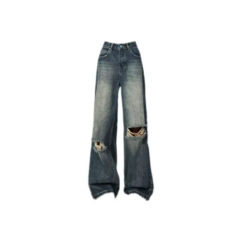 JOPPTI Blue Women's Jeans JOPPTI Синий Женские Джинсы