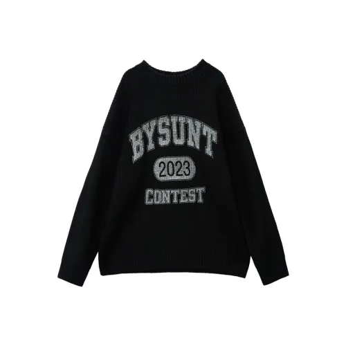 SUNTOMORROW Свитер 2024 Осенний Зимний Синий Черный Подростки