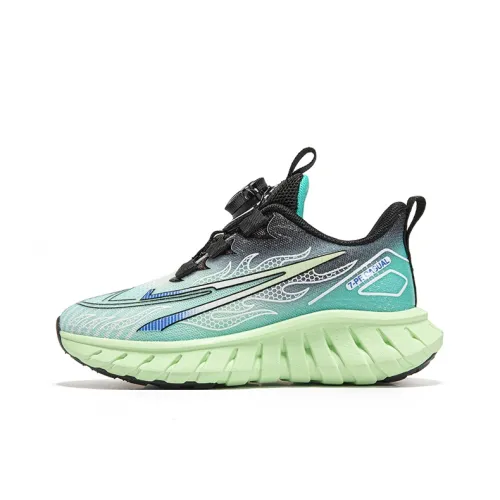 7 PE Дышащий Легкий Амортизация Низкий Топ Беговые кроссовки Черный Бирюзовый Зеленый Детский