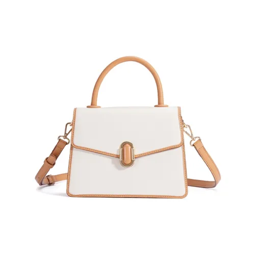 Dubaolu Сумка через плечо из синтетической кожи сумка среднего размера женская экрю и абрикос