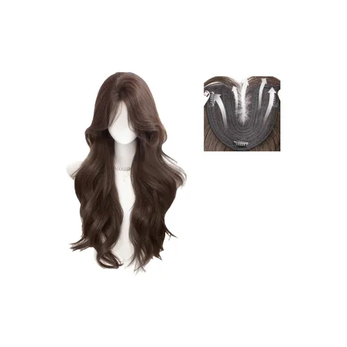 QIYEXUE Нет Wear Волосы Net Женские Перука Волосы PIECES Длинные Волосы Большая волна Высокая температура Пряжа