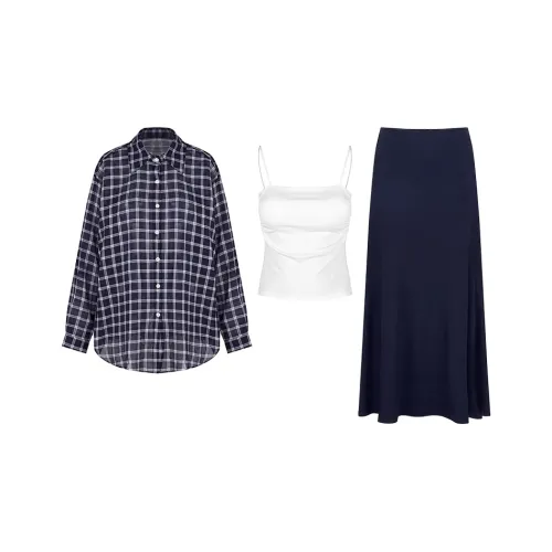 MEANALOT Темно-синий женский комплект с юбкой