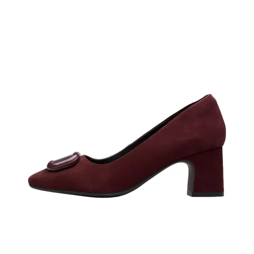 Clarks Высокие каблуки, бордовый, женский