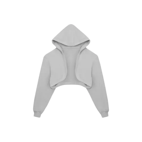 OH POLLY Брушированный Джерси С капюшоном Укороченный Кардиган КРОП ТОП Женский