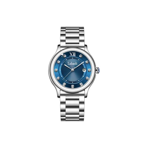 Labaoli Кварцевый механизм стальной ремешок мужские часы синий циферблат