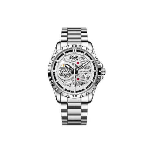 PEAK Автоматический Механический Механизм Нержавеющая Сталь Ремешок Часы Мужские Белый Циферблат