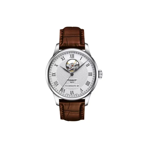 TISSOT Le Locle Collection Механические Мужские Часы Циферблат Белый Кожаный Ремешок