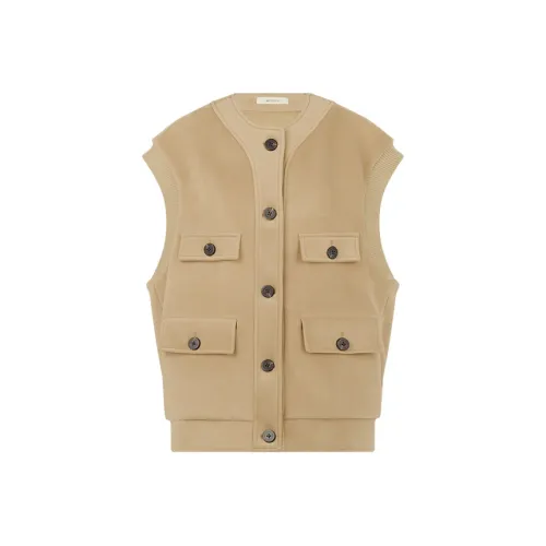 MEIYANG Светлый Кофейный Женский Жилеты