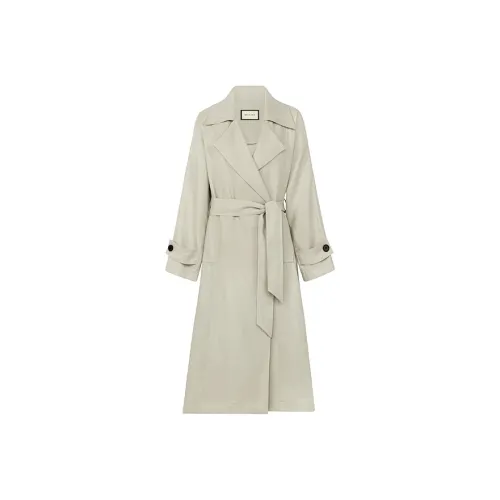 MEIYANG Светло-серый женский тренч