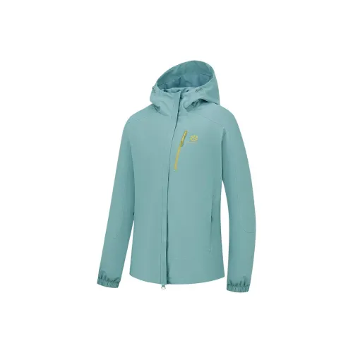 QIAODAN Куртки и пальто Женские Двухкомпонентный комплект Горчично-серый Синий