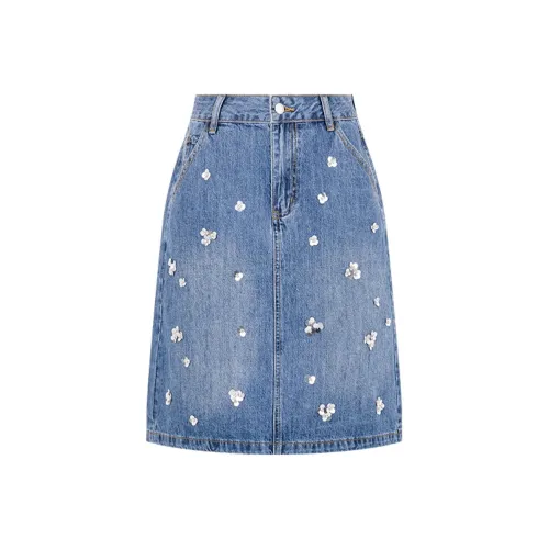 MEIYANG Деним Длинная Юбка Женская