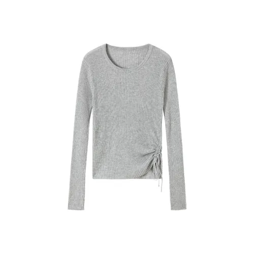 SHANGJING Фотиния Серый Женский Трикотаж