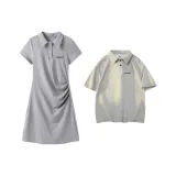 Топ серый + серая юбка