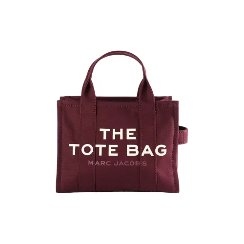 MARC JACOBS 100% хлопок Тоут Сумка Сумка для покупок Сумка Маленькая Женская Темно-сливовый Красный