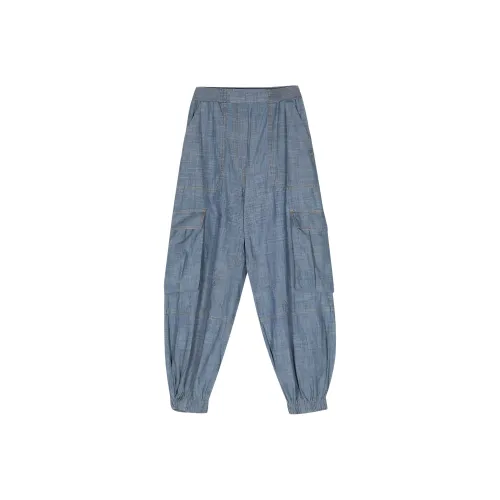 Semicouture SS24 Карго Брюки Женские Синие