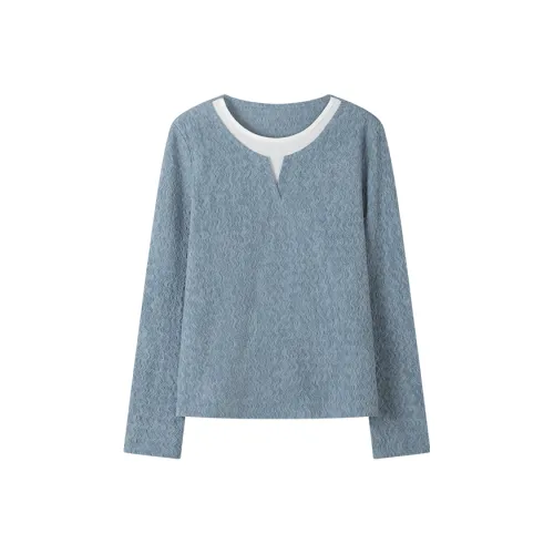 MOHANYIMEI Озерно-голубые Женские T-рубашки