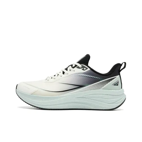 QIAODAN Амортизаторы Shock Slip-resistant Abrasion-resistant Низкий топ Повседневные Беговые кроссовки Мужские Айвори Белый Черный