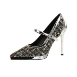 Серебряный [Высота каблука 10,5 см]