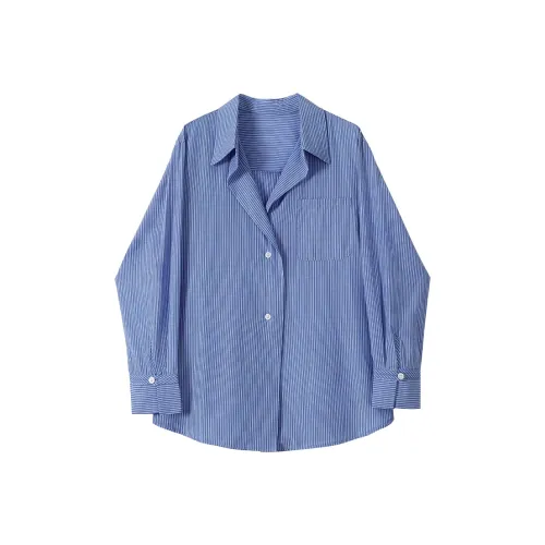 DOKZB Blue Shirt Женская Рубашка