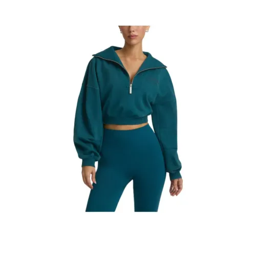 OH POLLY Quarter Zip Cropped Sweatshirt Women's