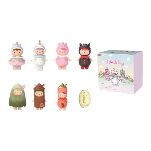 POP MART Pucky 3 Pack Piglet Коллекция Слепые коробки Целая коробка 7 шт