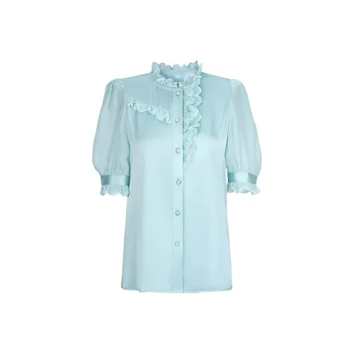 TANGXI Sky Blue Women's Shirts