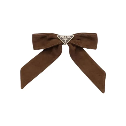 PRADA Lambskin Заколки для волос Женские Коричневый