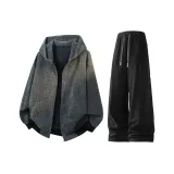 Серый топ + черные штаны