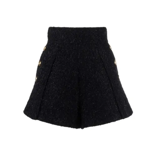 BALMAIN FW21 Повседневные шорты Женские Черные