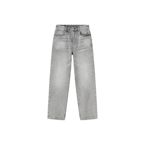 GJ HJ Интенсивно промытые серые женские джинсы