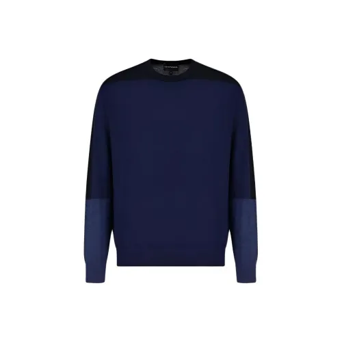 EMPORIO ARMANI Морской синий Мужские свитеры