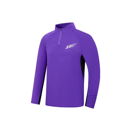 QIAODAN Feiying T-Рубашка Мужская Императорский пурпурный Черный