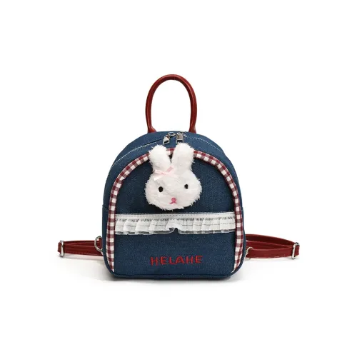 OKEKE ПУ (полиуретан) Панель из денима Рюкзак Обычный Женский Синий Черный