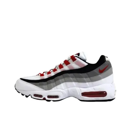 Nike Air Max 95 Беговые кроссовки Мужские Белый Серый Черный