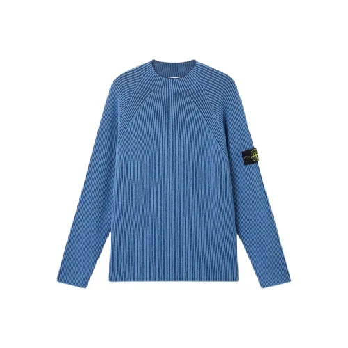 STONE ISLAND Стальной Синий Мужской Трикотаж