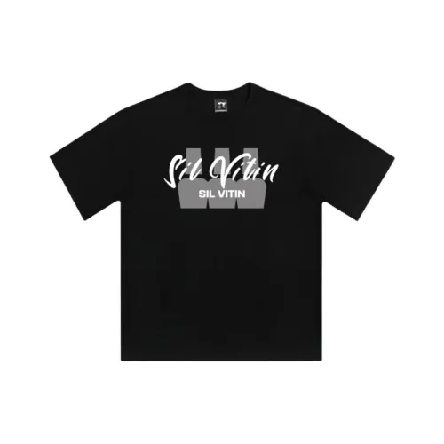 SIL VITIN Черный Унисекс T-рубашки