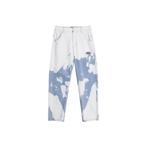 COAR Синий и Белый Tie Dye Унисекс Джинсы