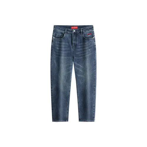 Dance with wolves 133 Винтажный синий Мужские Джинсы