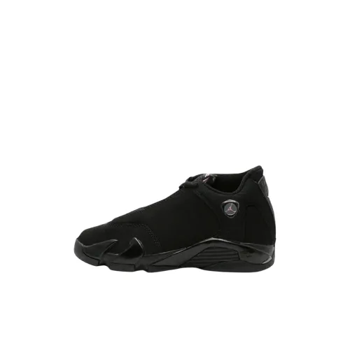 Jordan Air Jordan 14 MID Топ Детские Баскетбольные Кроссовки Черные Унисекс