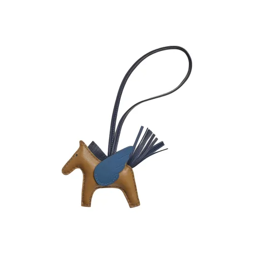 HERMES Milo (фиолетовый) Lambskin с Swift Calfskin Bag Charm Сумка Merch Маленький Women's Café Midnight Blue Tie Синий