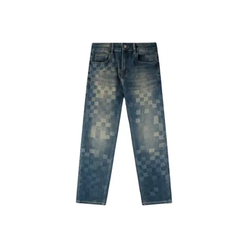 SENJIALUO Синий Мужской Джинсы