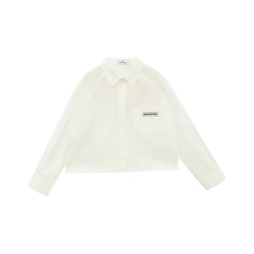 SUNTOMORROW Повседневная рубашка весна выпуск 2025 армейский зеленый белый подростки