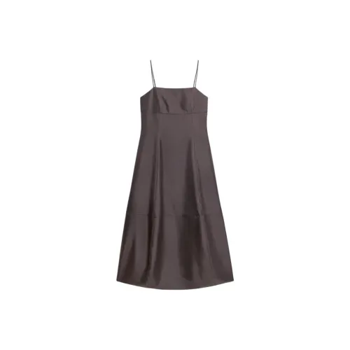 THEORY Какао-коричневый женский слип-платье