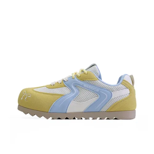 Warrior Амортизация Устойчивость к истиранию Легкий Низкий Топ Платформа Немецкие армейские кроссовки Женские Бежевый Желтый Синий