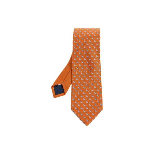 FERRAGAMO Шелковые галстуки Мужской Оранжевый