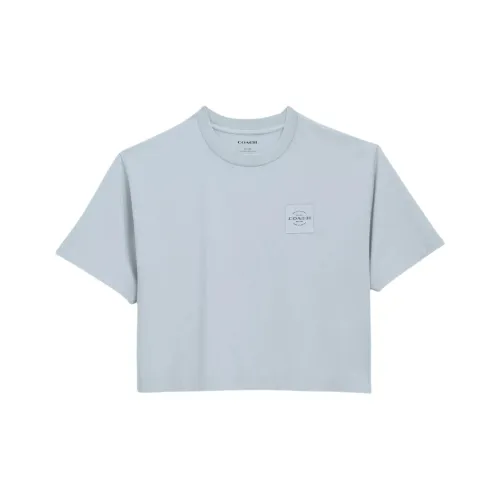 COACH Т-рубашка с оборванным рукавом женская серая и синяя