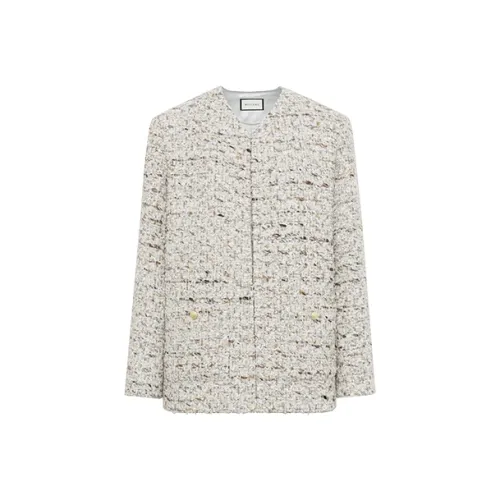 MEIYANG Белый Многоцветный Горошек Женские Куртки